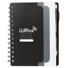 5'' x 7'' Recycled Dual Pocket Spiral Notebook w Pen