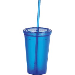 Iceberg 16oz Double-Wall Tumbler w/Straw