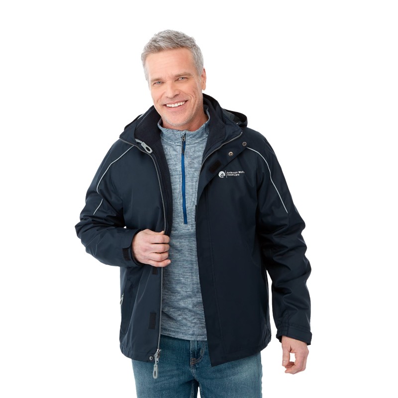 Men's VALENCIA Waterproof Fleece 3-in-1 Jacket with Detachable Hood
