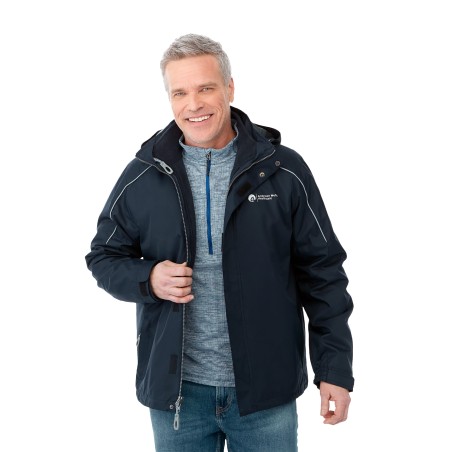 Men's VALENCIA Waterproof Fleece 3-in-1 Jacket with Detachable Hood