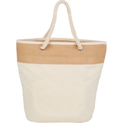Jute Accent 12oz Cotton Canvas Rope Tote