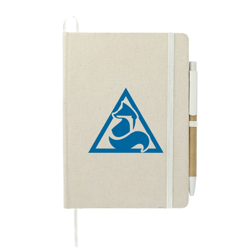 5'' x 7'' Organic Cotton Bound Notebook w/Pen