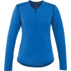 Women's QUADRA Long Sleeve Performance Quarter Zip Tee Shirt with Thumb Holes