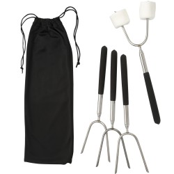 Extendable 34'' Roasting Sticks with Carrying Case