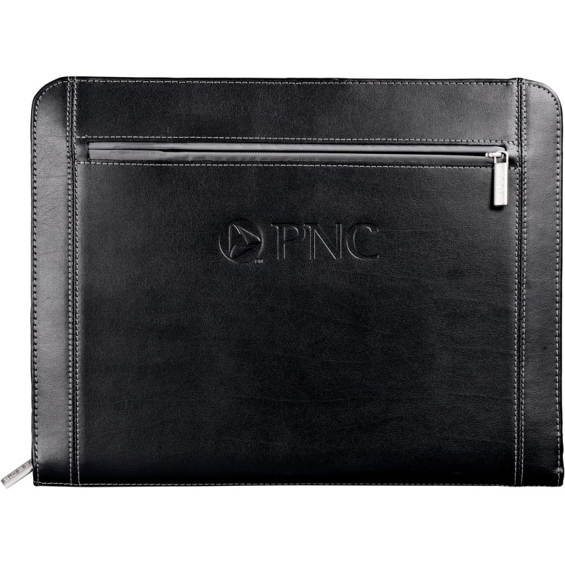 Metropolitan Leather Zippered Padfolio with FSC® Mix Paper