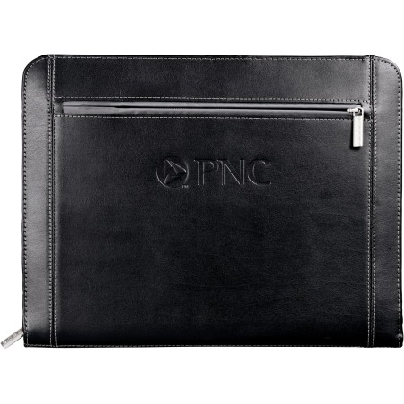Metropolitan Leather Zippered Padfolio with FSC® Mix Paper