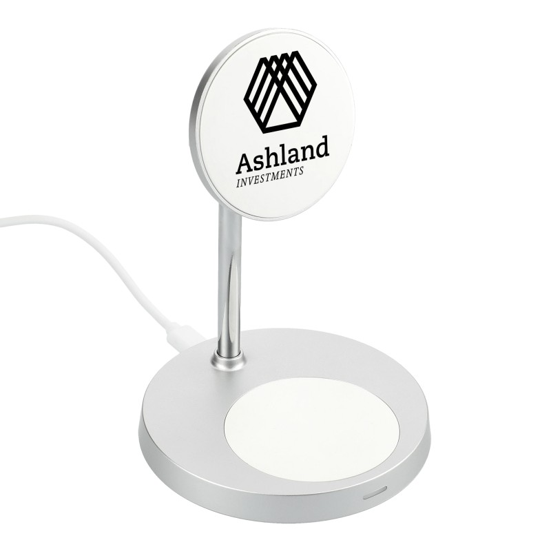 MagClick™ Dual Fast Wireless Charging Stand w/Base