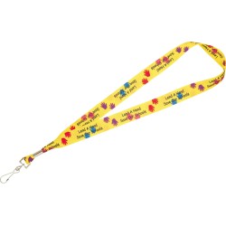 Full Color 1'' Lanyard w/ Hook