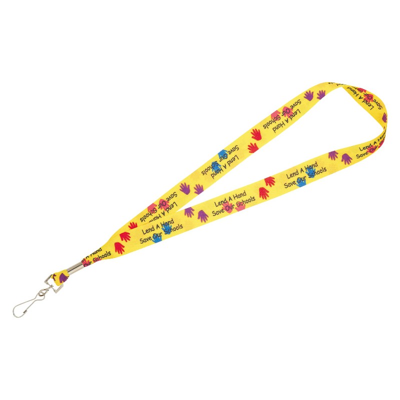 Full Color 1'' Lanyard w/ Hook