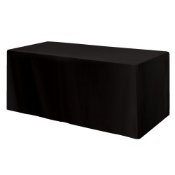 Fitted Poly/cotton 4-sided Table Cover - Fits 6' Standard Table