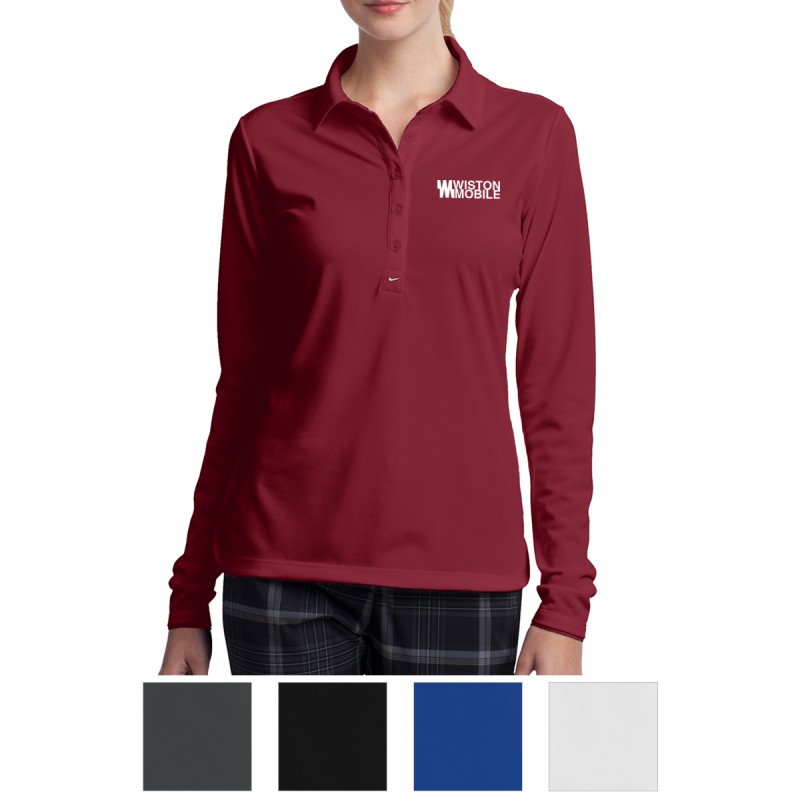 Nike Ladies' Long Sleeve Dri-fit Stretch Tech Polo