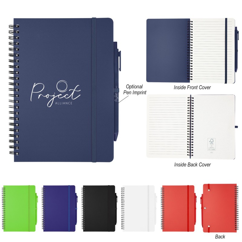 Repreve® Recycled Spiral Notebook With Pen