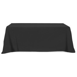 Flat Poly/cotton 3-sided Table Cover - Fits 8' Standard Table