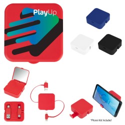 4-in-1 Charging Cable With Mirror & Phone Stand