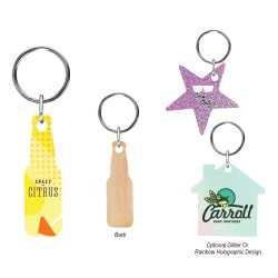 Full Color Wood Key Tag - 2"