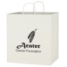 Kraft Paper White Shopping Bag - 14" X 15"
